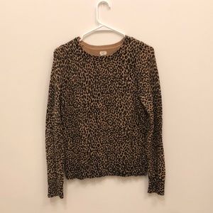 Loft by Ann Taylor Cheetah Print Sweater